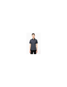 LADIES' SHORT-SLEEVED COTTON/ELASTANE SHIRT