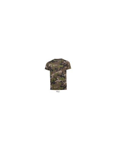 SOL'S CAMO MEN - ROUND COLLAR T-SHIRT