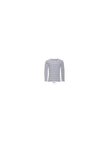 SOL'S MARINE MEN - LONG SLEEVE STRIPED T-SHIRT