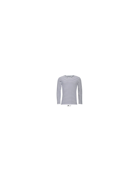 SOL'S MARINE MEN - LONG SLEEVE STRIPED T-SHIRT