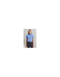 WOMEN'S SHORT SLEEVE POPLIN BLOUSE