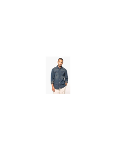 MEN'S LONG-SLEEVED DENIM SHIRT
