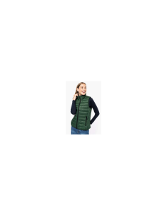 LADIES' LIGHTWEIGHT SLEEVELESS FAKE DOWN JACKET