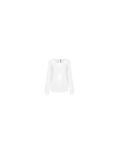 LADIES' LONG-SLEEVED CREPE BLOUSE