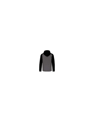 UNISEX TWO-TONE ZIPPED HOODED FLEECE JACKET