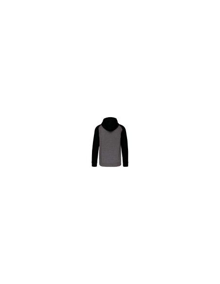 UNISEX TWO-TONE ZIPPED HOODED FLEECE JACKET