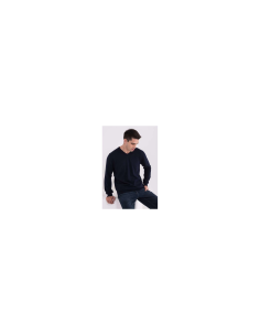 MEN’S V-NECK FINE GAUGE COTTON PULLOVER
