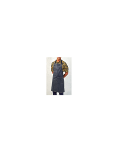 FAUX LEATHER BIB APRON