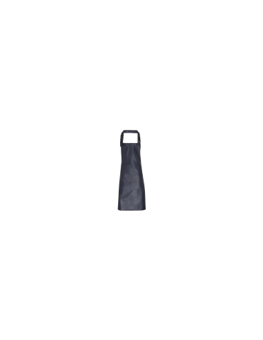 FAUX LEATHER BIB APRON