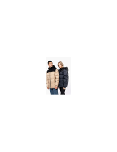 UNISEX BI-TONE PADDED JACKET WITH HOOD
