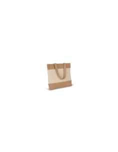 SHOPPING BAG IN COTTON AND WOVEN JUTE THREADS