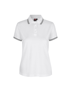 Kontrastowa koszulka polo | stretch | damska