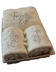 Zestaw ręczników reklamowych z grafiką