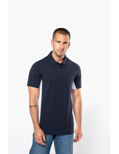 FLAG - SHORT-SLEEVED TWO-TONE POLO SHIRT