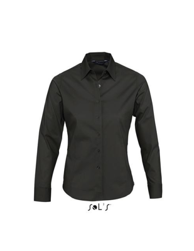 SOL'S EDEN - LONG SLEEVE STRETCH WOMEN'S SHIRT
