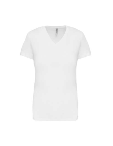 LADIES' SHORT-SLEEVED V-NECK T-SHIRT
