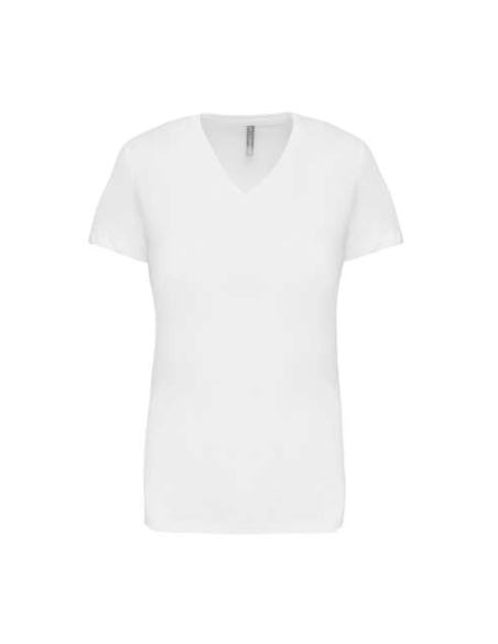 LADIES' SHORT-SLEEVED V-NECK T-SHIRT