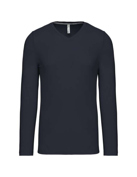 MEN'S LONG-SLEEVED V-NECK T-SHIRT
