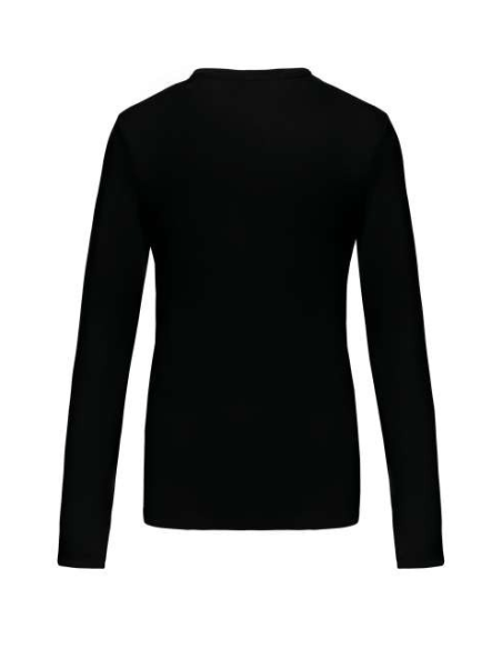 LADIES' LONG-SLEEVED V-NECK T-SHIRT