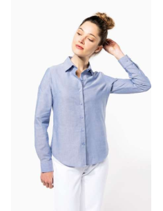 LADIES' LONG-SLEEVED OXFORD SHIRT