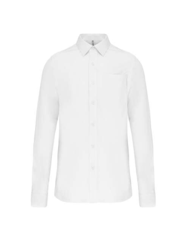 MEN'S LONG-SLEEVED COTTON POPLIN SHIRT