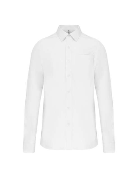 MEN'S LONG-SLEEVED COTTON POPLIN SHIRT