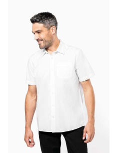 MEN'S SHORT-SLEEVED COTTON POPLIN SHIRT