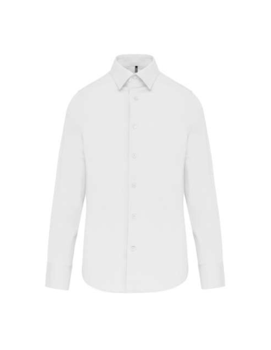 LONG-SLEEVED COTTON/ELASTANE SHIRT