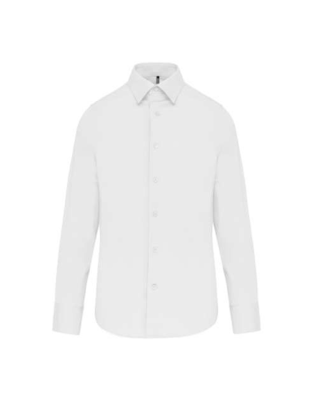 LONG-SLEEVED COTTON/ELASTANE SHIRT