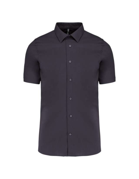 SHORT-SLEEVED COTTON/ELASTANE SHIRT