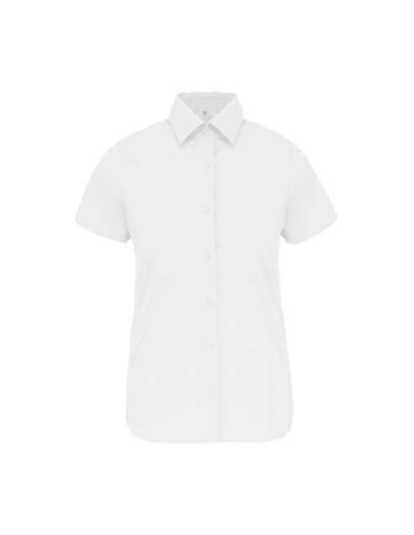 LADIES' SHORT-SLEEVED COTTON/ELASTANE SHIRT
