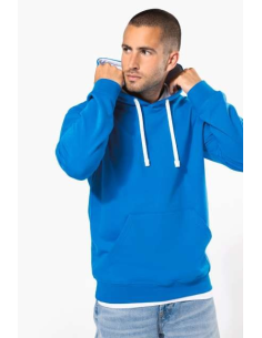 MEN'S CONTRAST HOODED SWEATSHIRT