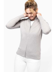 LADIES' FULL ZIP  CARDIGAN
