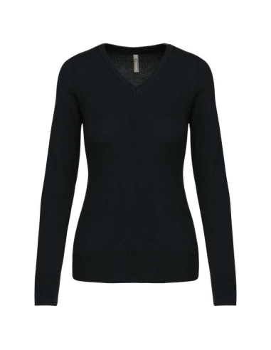LADIES' V-NECK JUMPER