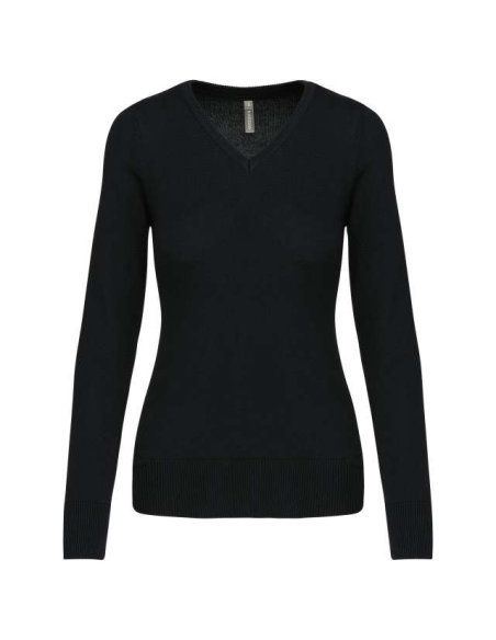 LADIES' V-NECK JUMPER