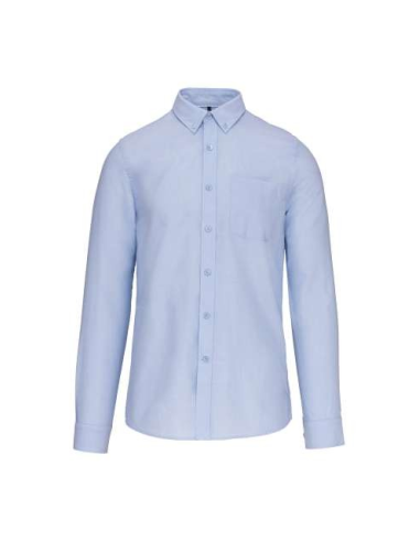 LONG-SLEEVED WASHED OXFORD COTTON SHIRT