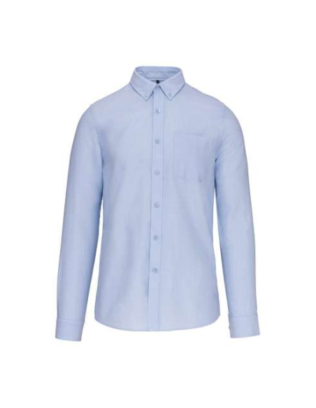 LONG-SLEEVED WASHED OXFORD COTTON SHIRT
