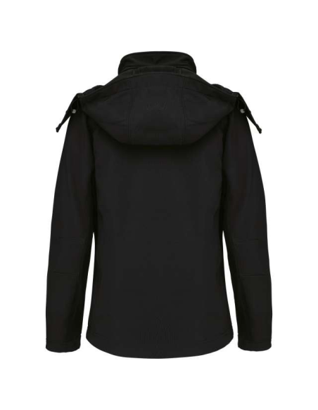 LADIES' DETACHABLE HOODED SOFTSHELL JACKET