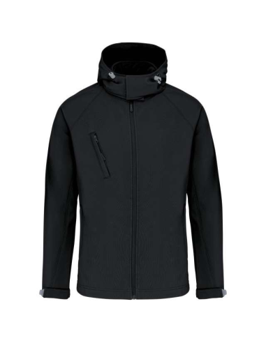 MEN'S DETACHABLE HOODED SOFTSHELL JACKET