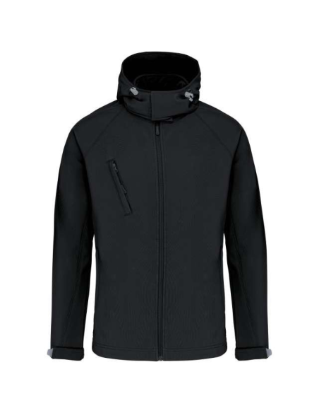 MEN'S DETACHABLE HOODED SOFTSHELL JACKET