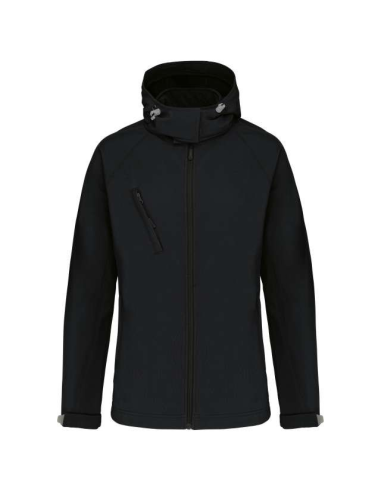 LADIES' DETACHABLE HOODED SOFTSHELL JACKET