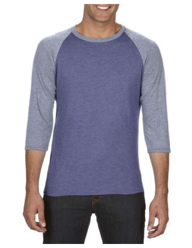ADULT TRI-BLEND ¾ SLEEVE RAGLAN TEE