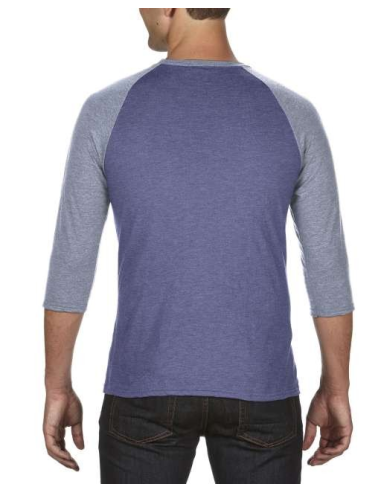 ADULT TRI-BLEND ¾ SLEEVE RAGLAN TEE