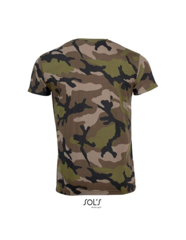 SOL'S CAMO MEN - ROUND COLLAR T-SHIRT