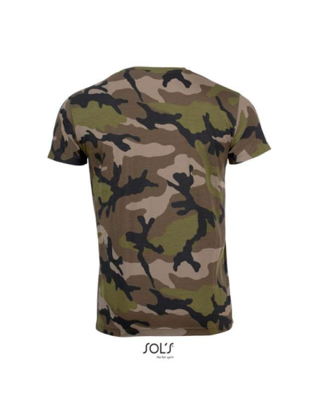 SOL'S CAMO MEN - ROUND COLLAR T-SHIRT