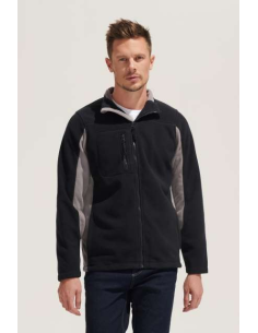 SOL'S NORDIC - MEN’S TWO-COLOUR ZIPPED FLEECE JACKET