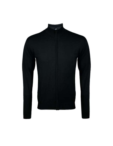 SOL'S GORDON MEN ZIPPED KNITTED CARDIGAN