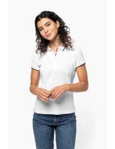 LADIES' SHORT-SLEEVED PIQUÉ KNIT POLO SHIRT