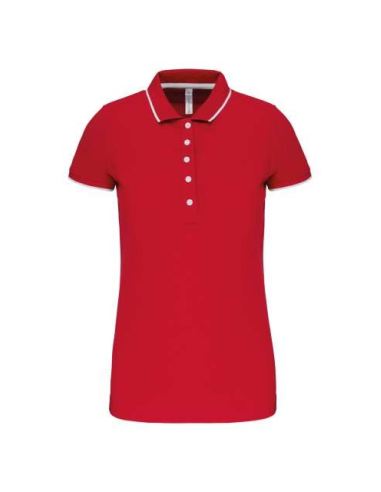 LADIES' SHORT-SLEEVED PIQUÉ KNIT POLO SHIRT