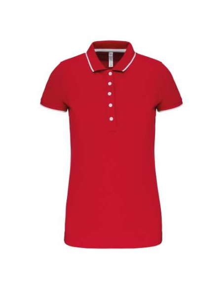 LADIES' SHORT-SLEEVED PIQUÉ KNIT POLO SHIRT